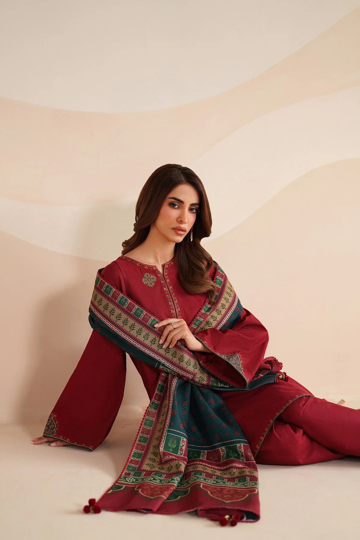 JZ-UW-D0240-0 | EMBROIDERED KHADDAR | Jazmin