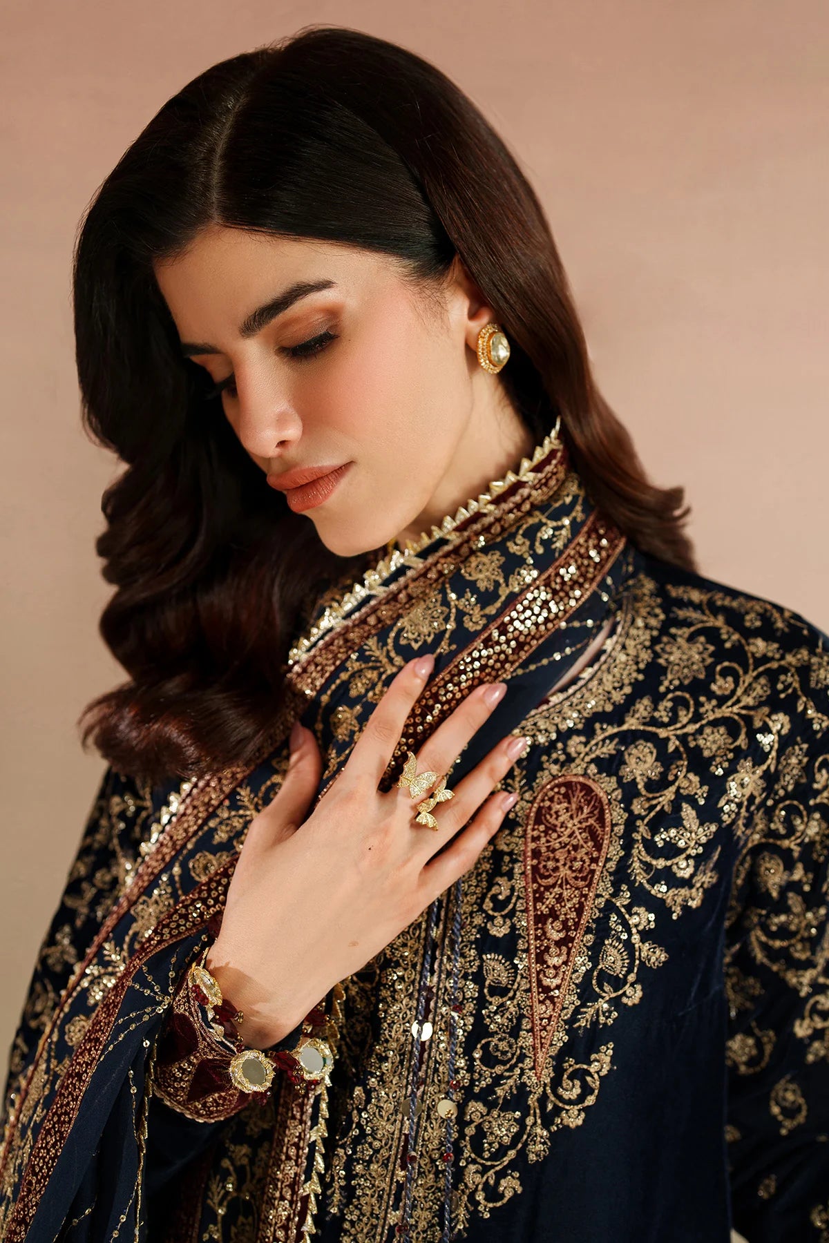 JZ-VVF-D7-0 | EMBROIDERED VELVET FORMAL | Jazmin