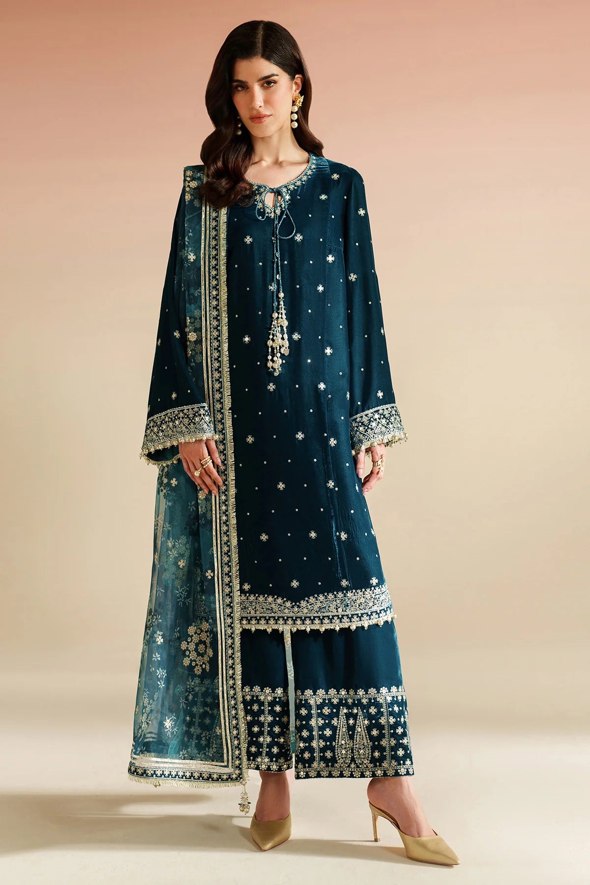 JZ-VVF-D2-0 | EMBROIDERED VELVET FORMAL | Jazmin