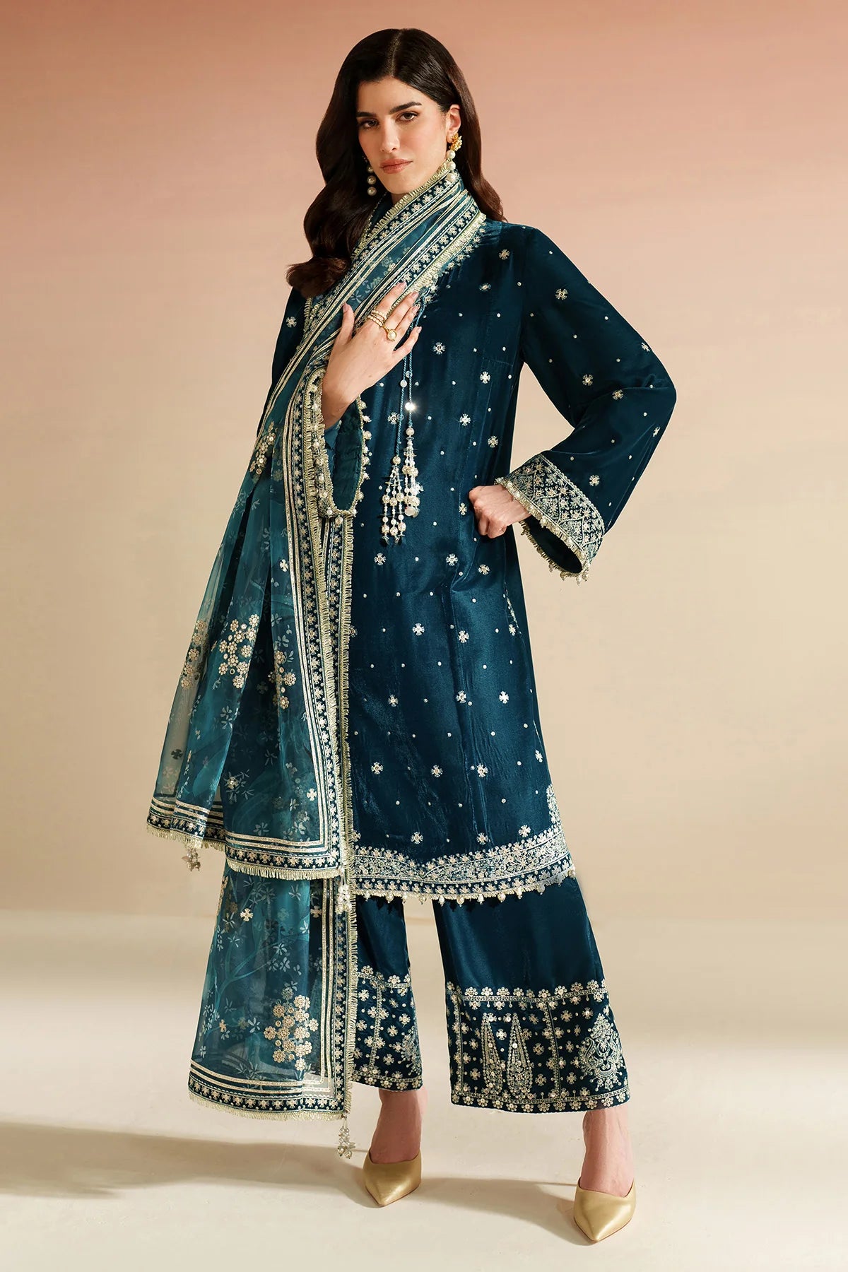 JZ-VVF-D2-0 | EMBROIDERED VELVET FORMAL | Jazmin