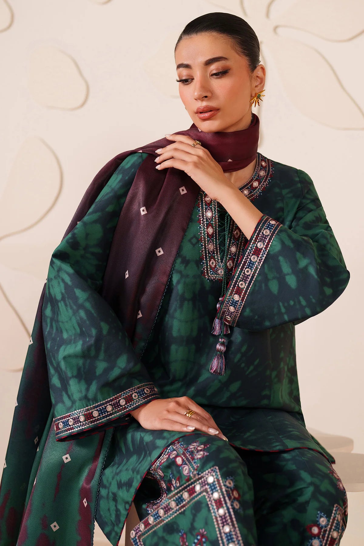 JZ-UW-D0232-0 | EMBROIDERED PREMIUM VISCOSE | Jazmin