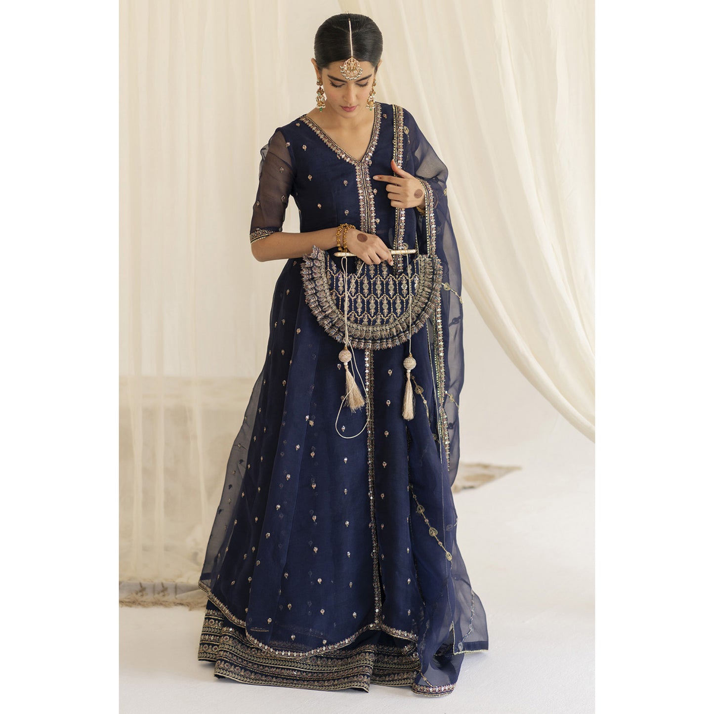 DEEP BLUE ANARKALI | NARGIS | DYOT