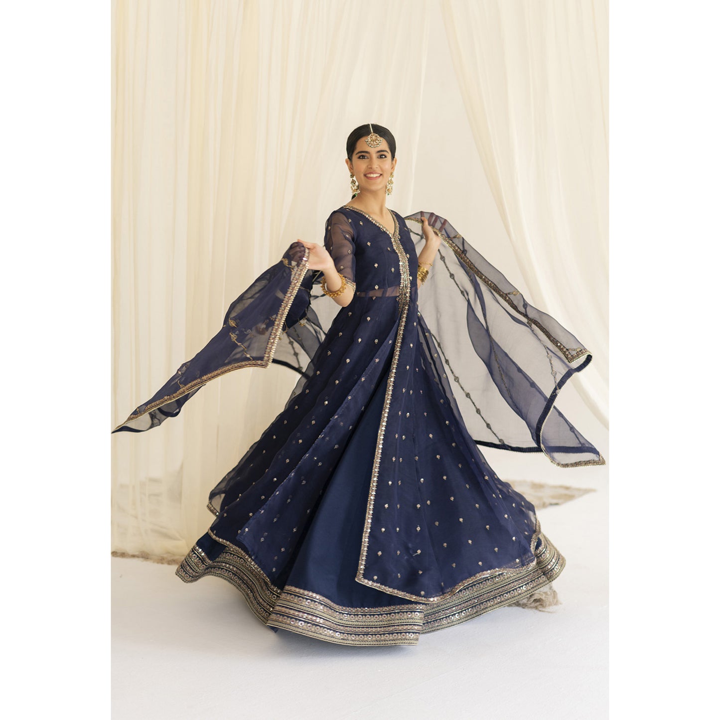 DEEP BLUE ANARKALI | NARGIS | DYOT