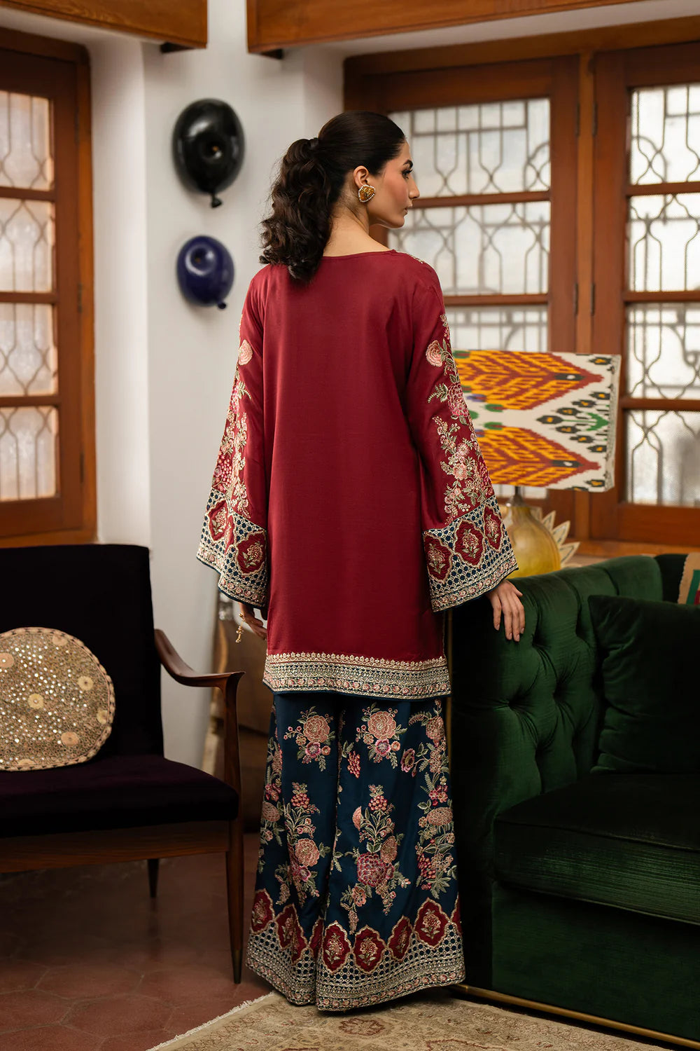MAROON | E0758/104/303 | BOUTIQUE COLLECTIONS| ETHNC