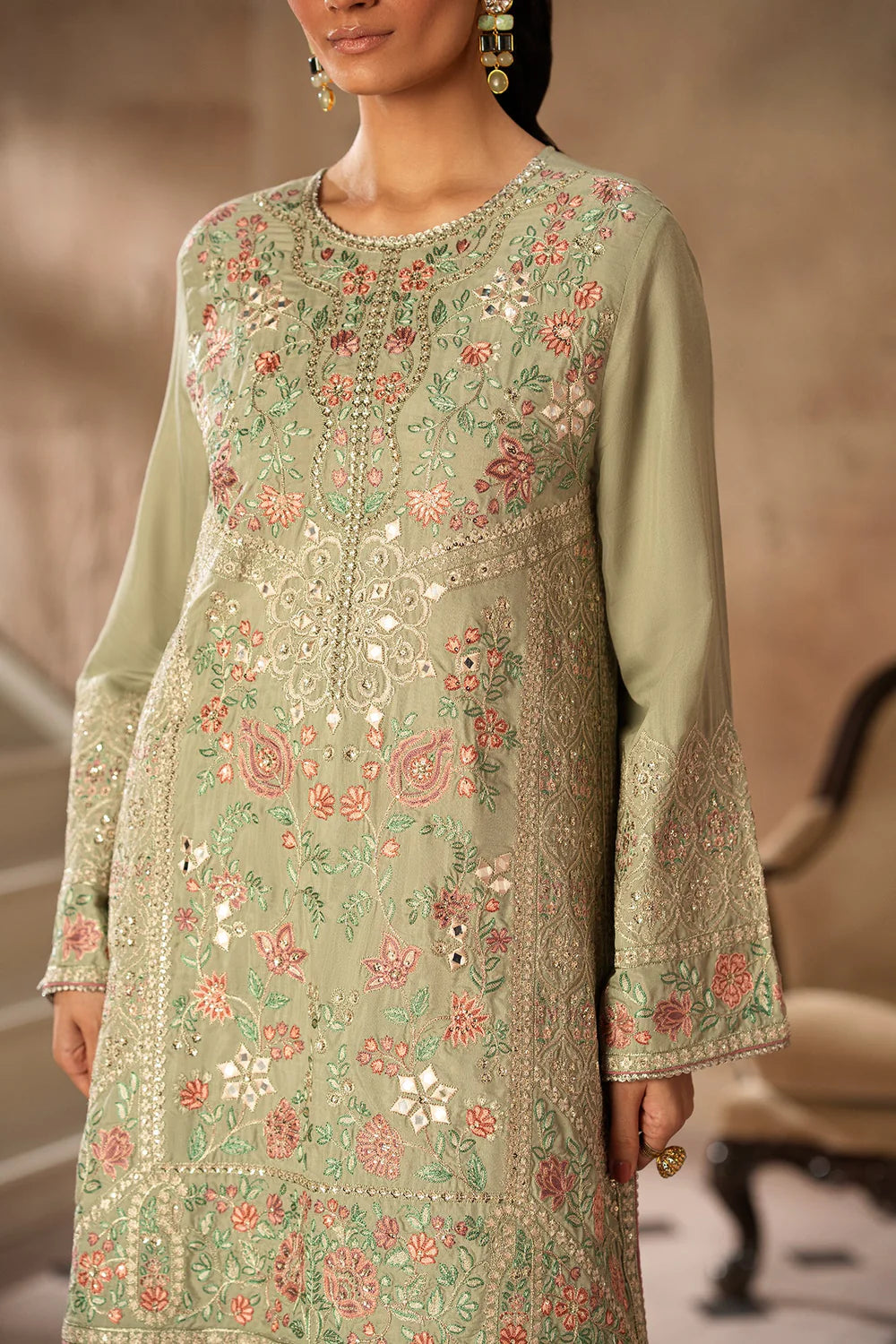 OLIVE GREEN | E0789/104/122 | BOUTIQUE COLLECTIONS| ETHNC