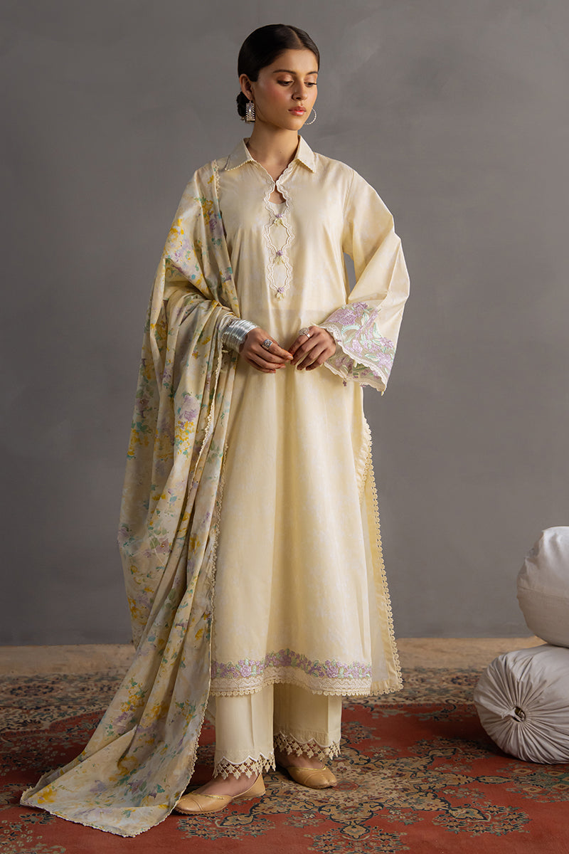 SUNSHINE GLOW-3PC PRINTED LAWN SUIT | Cross Stitch