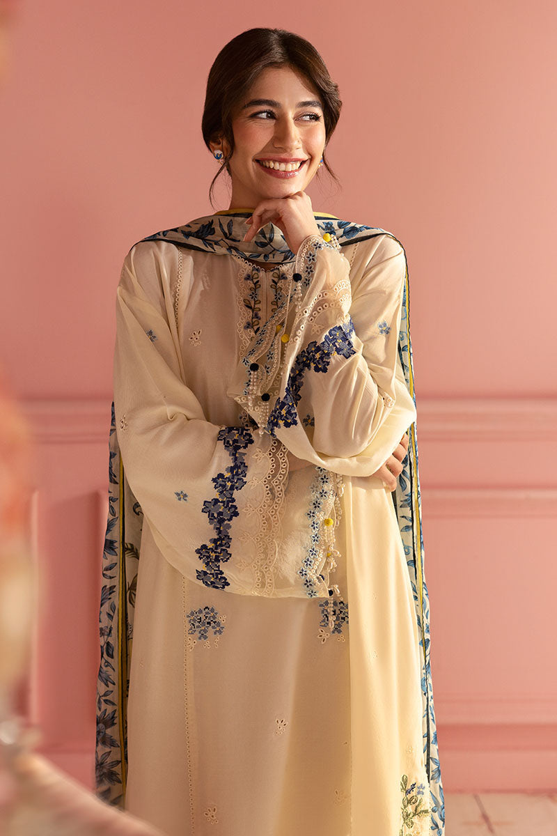 BLUE ALLURE-3PC PRINTED LAWN SUIT | Cross Stitch