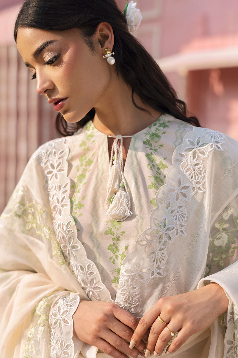 GREEN TRELLIS-3PC PRINTED LAWN SUIT | Cross Stitch