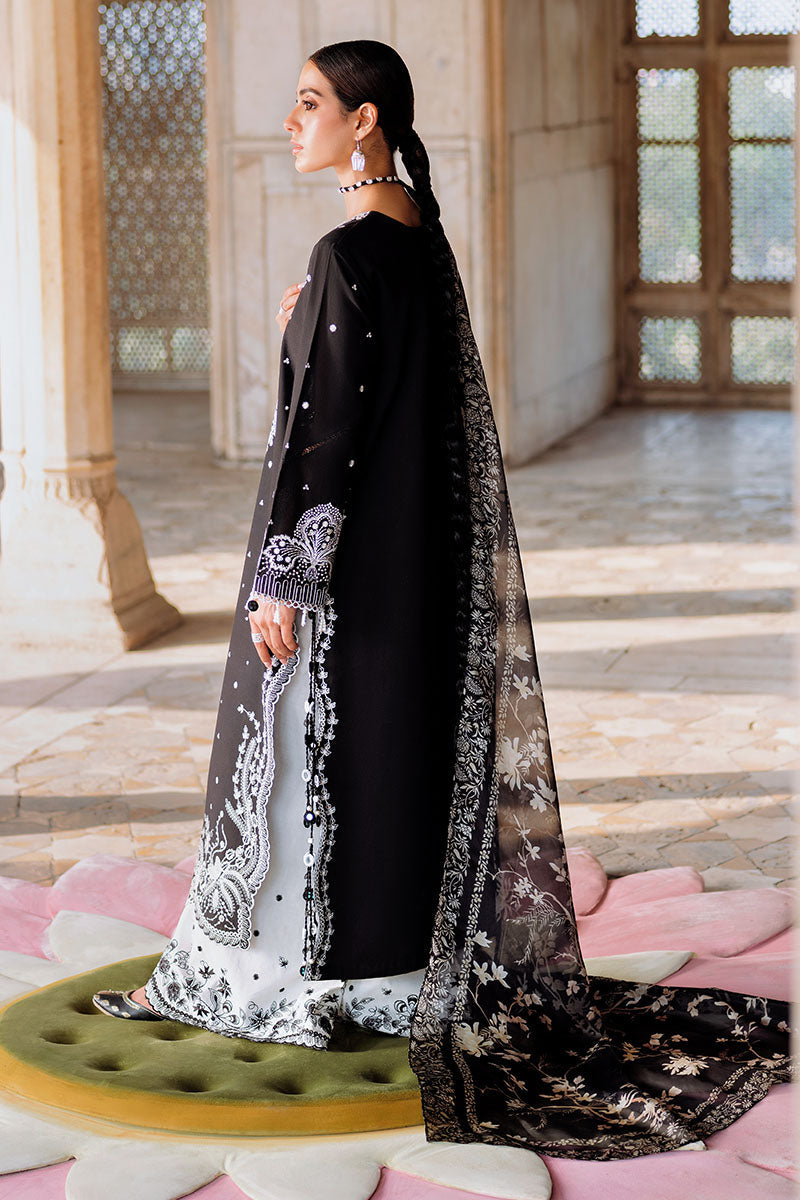 EBONY VOGUE-3PC EMBROIDERED LAWN SUIT | Cross Stitch