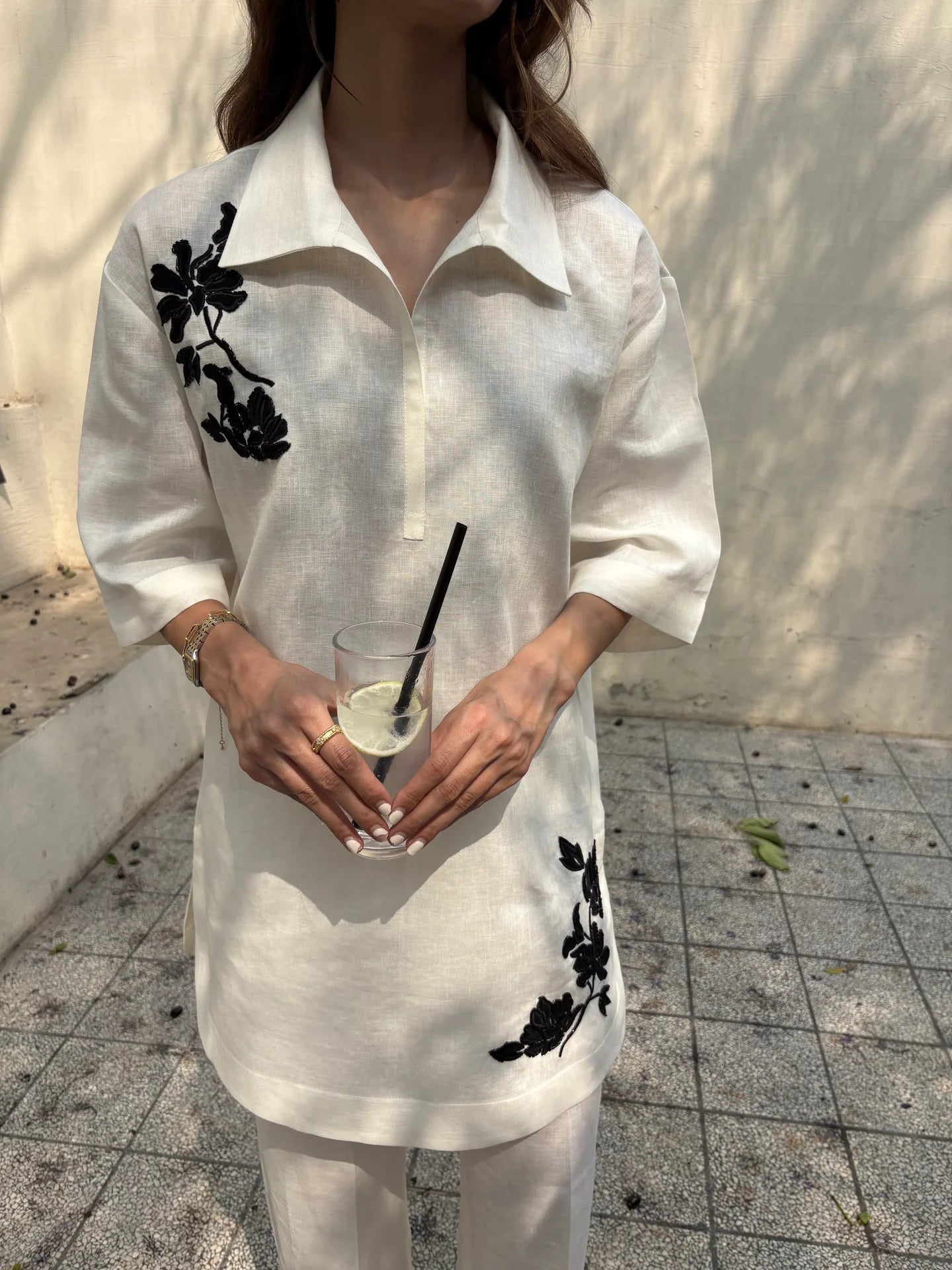 COCO WHITE LINEN SET | Sak Atelier
