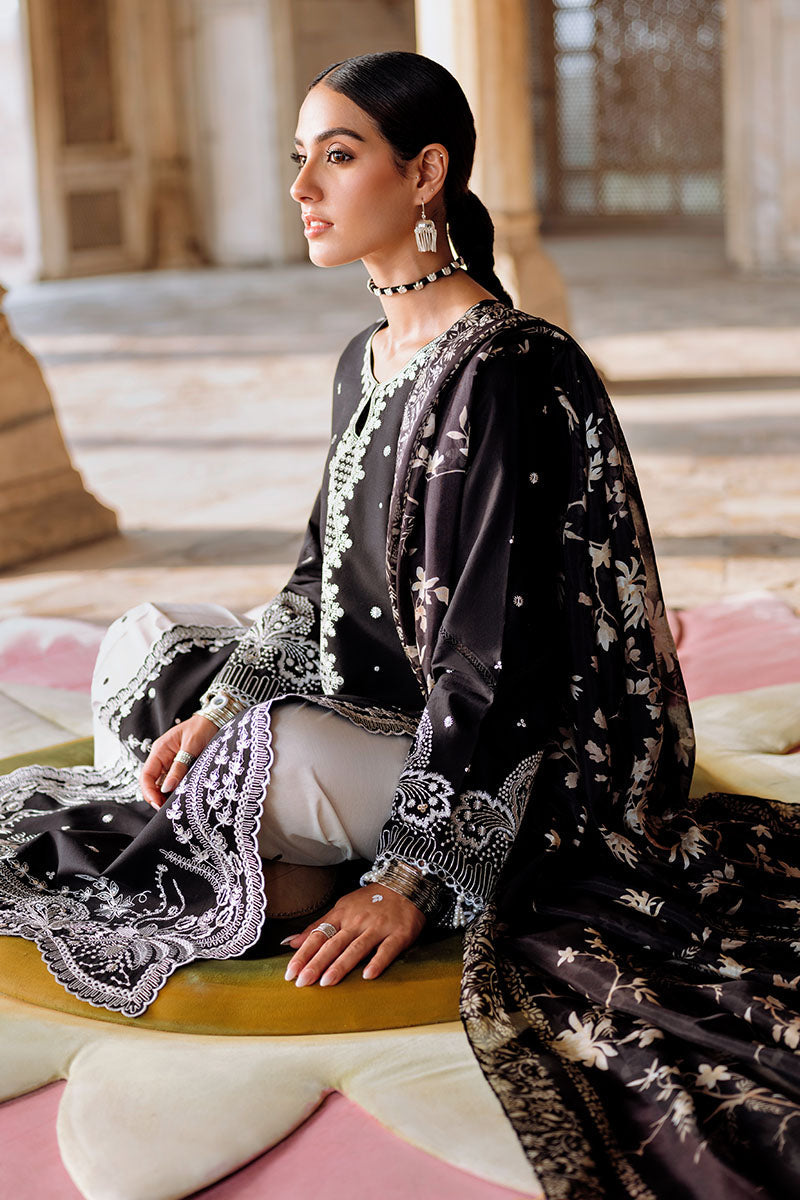 EBONY VOGUE-3PC EMBROIDERED LAWN SUIT | Cross Stitch