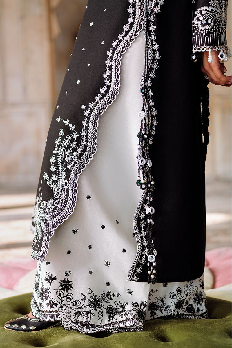 EBONY VOGUE-3PC EMBROIDERED LAWN SUIT | Cross Stitch