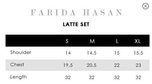 Latte Set | Fh-bess-05 | Bloom Edit Spring Summer '26 | FARIDA HASAN
