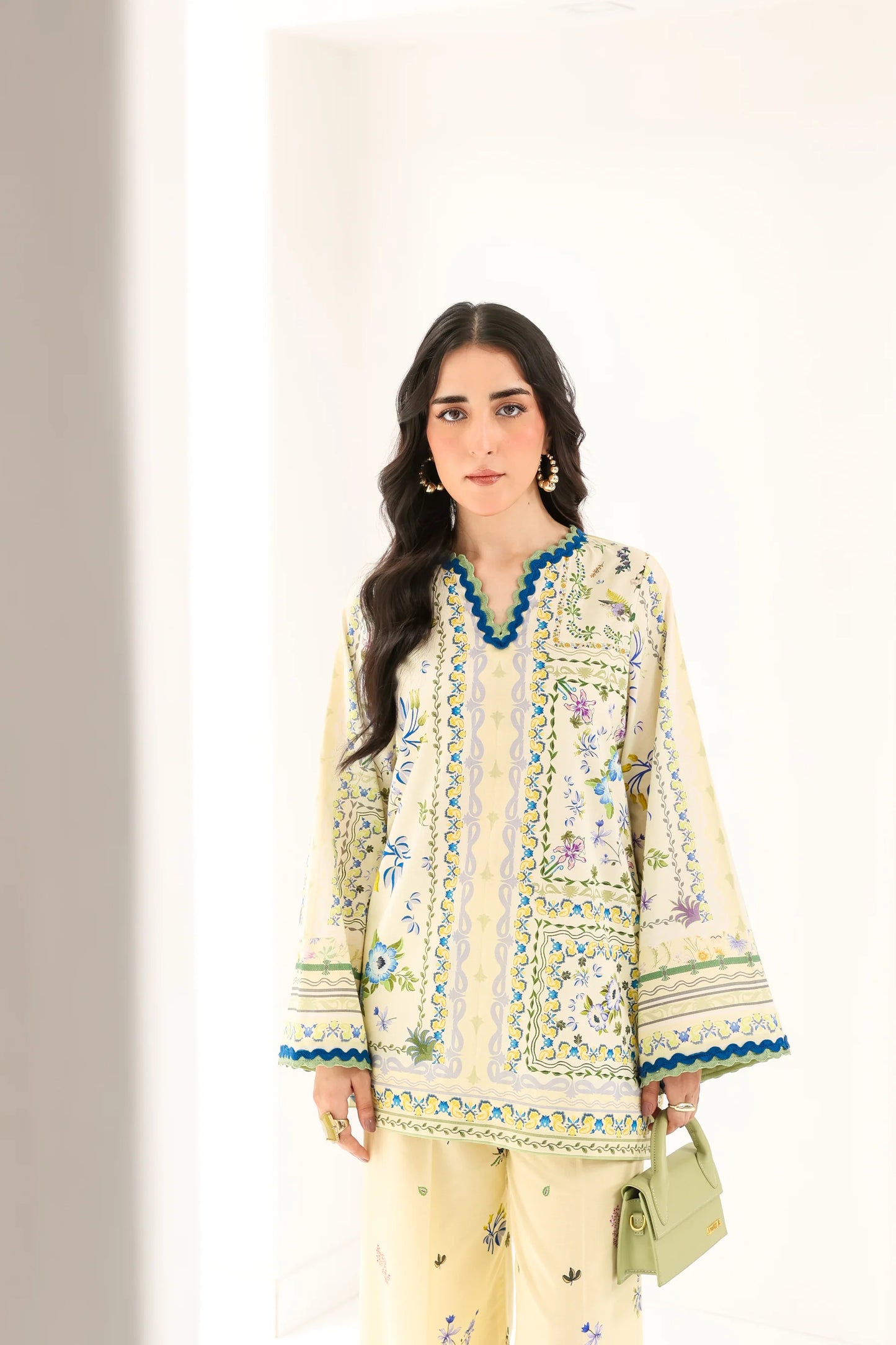 BUTTER YELLOW LUXURY PRINTED 2PCS SET (NPA2-25311) | ZAIB