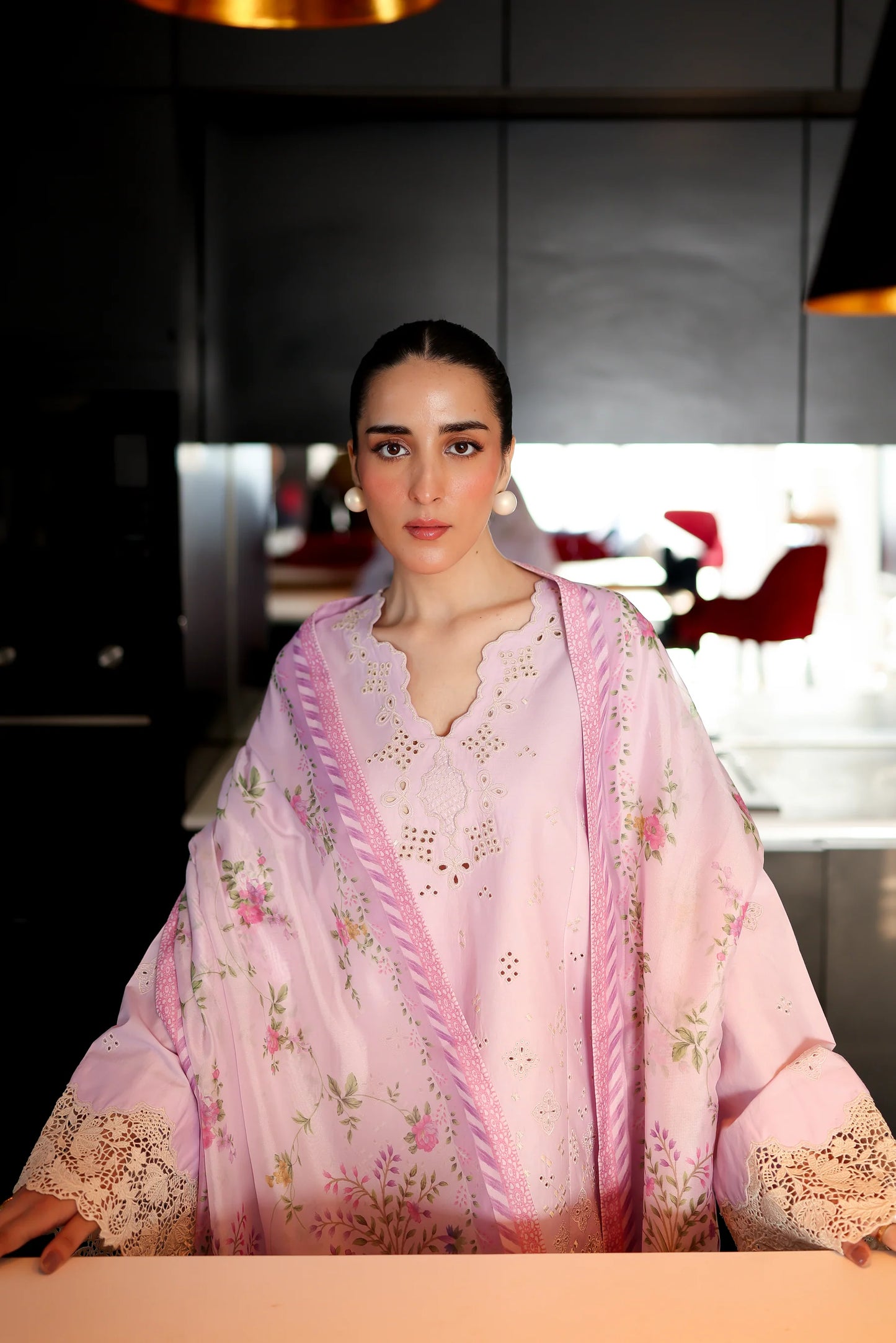 LILAC LUXURY EMBROIDERED 3PCS SET (NP3-25431) | ZAIB
