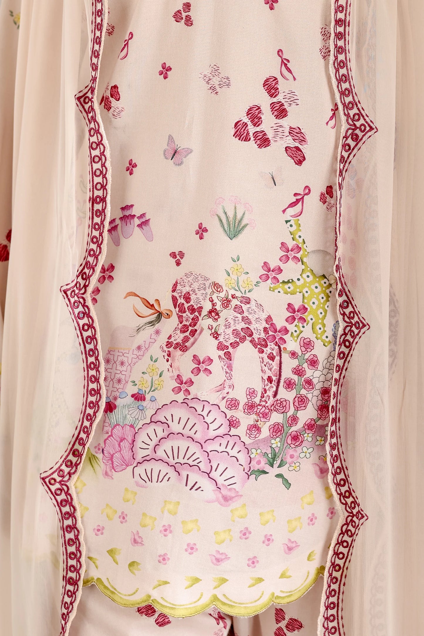 BLUSH PINK LUXURY PRINTED 3PCS SET (NPA3-25433) | ZAIB