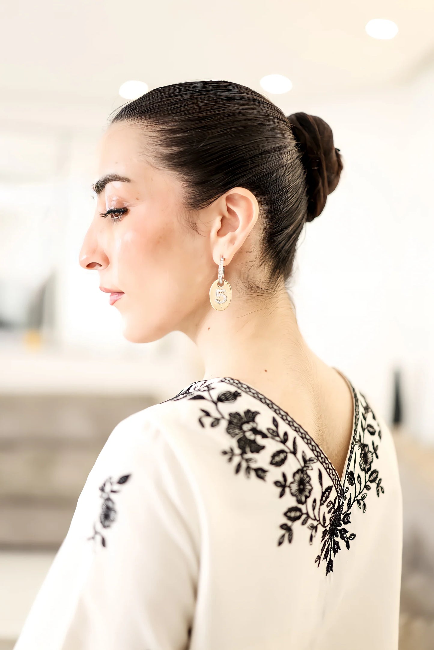 OFF-WHITE & BLACK LUXURY EMBROIDERED FARSHI SET (NPA2-25302) | ZAIB