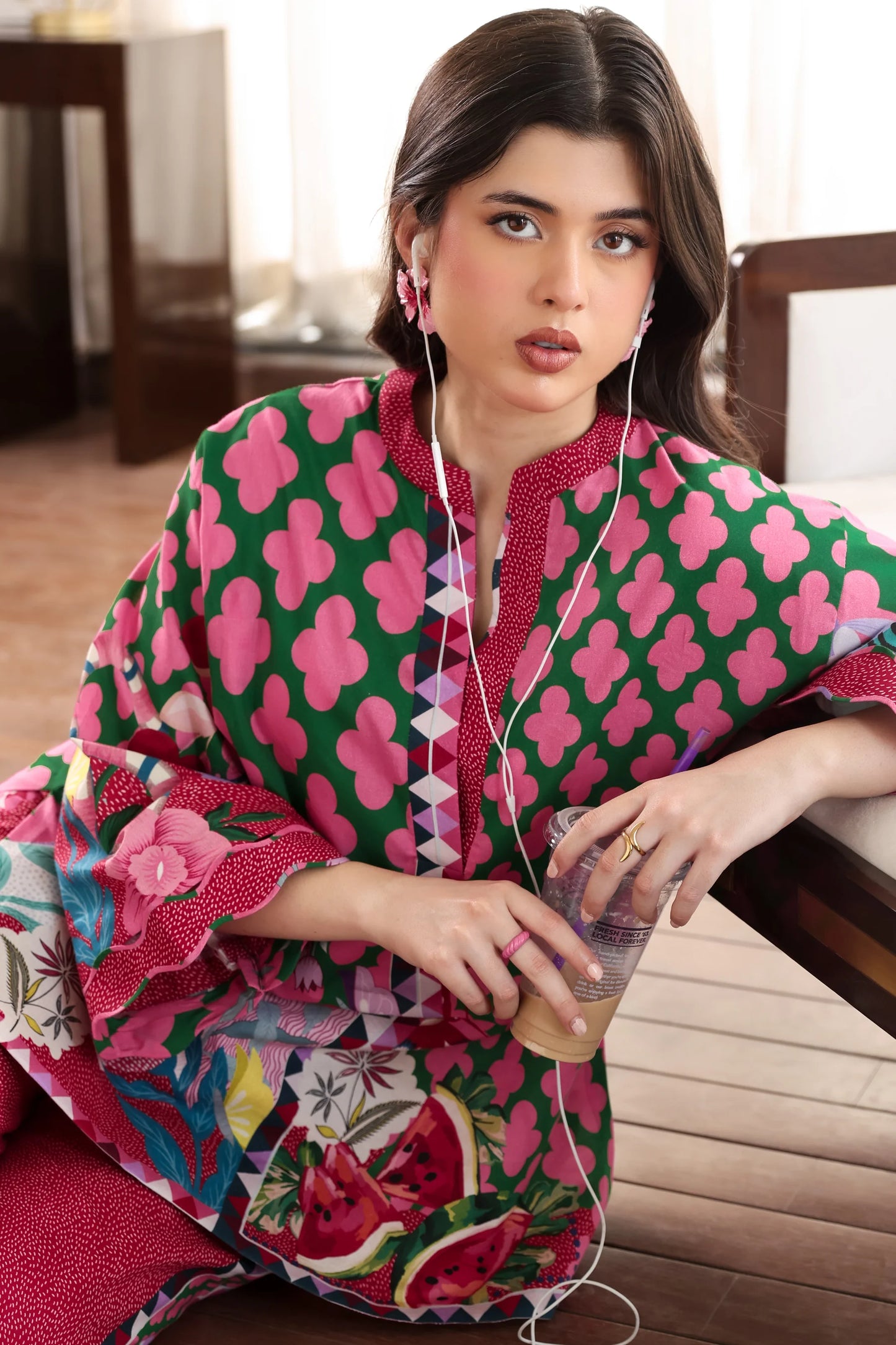 WATERMELON LUXURY PRINTED 2PCS SET (NPA2-25310) | ZAIB