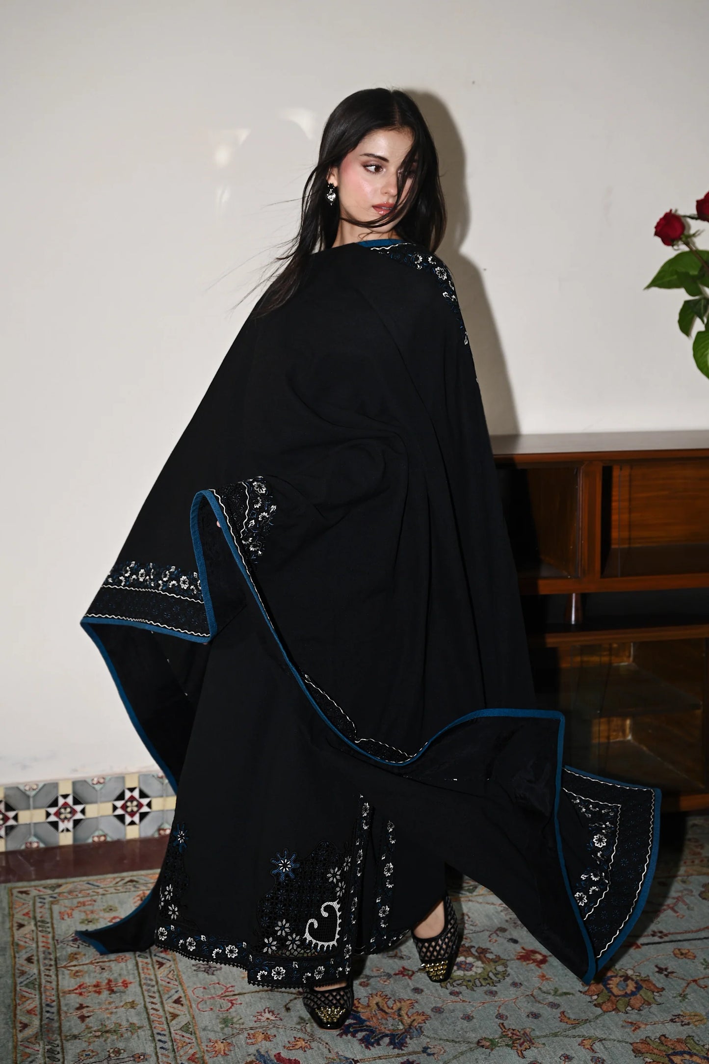 BLACK | LUXURY EMBROIDERED KARANDI | (NPA3-25444) | ZAIB