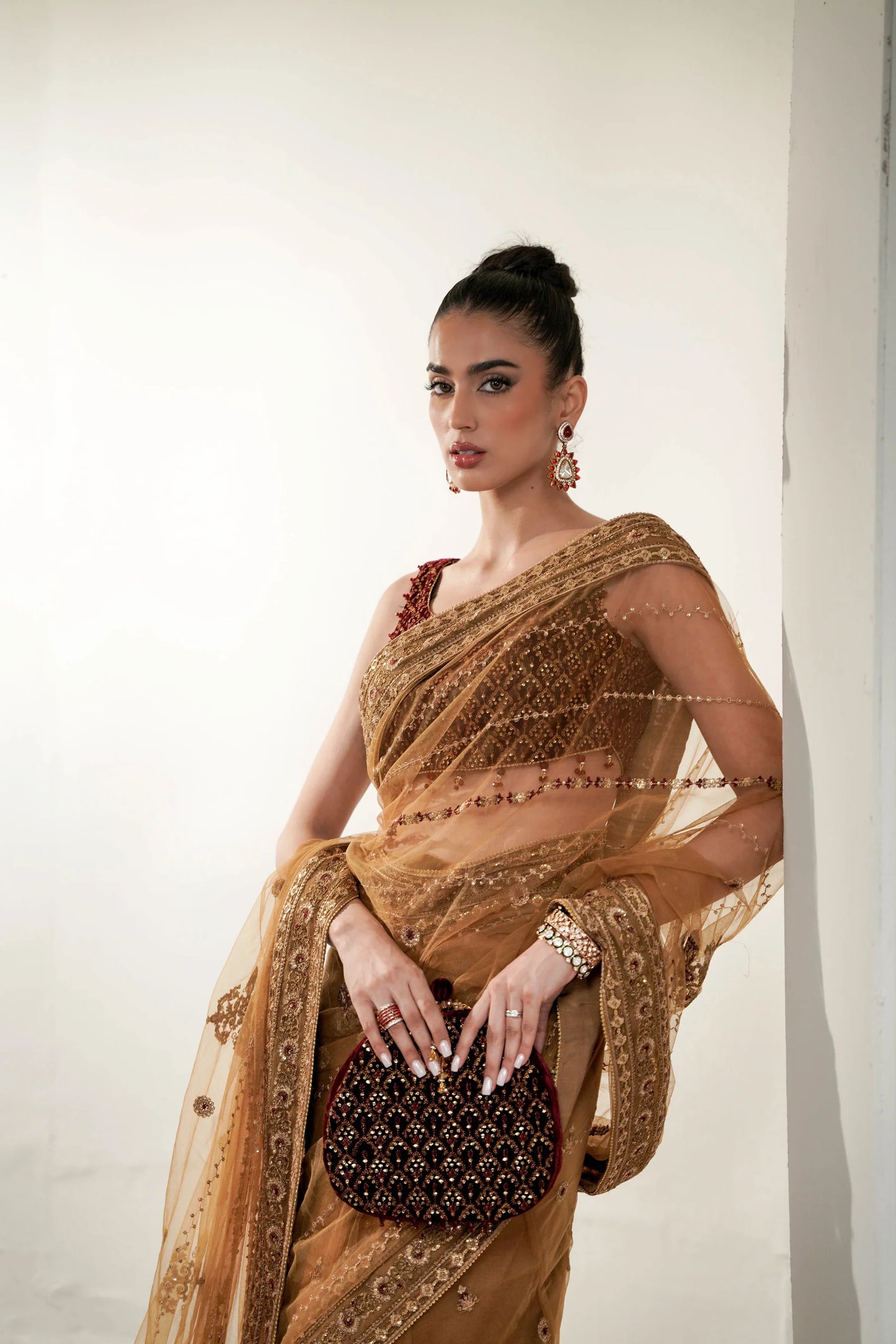 GOLD TIMELESS SAREE WEDDING EDIT 2024/2025 (NPA3-24433) | ZAIB