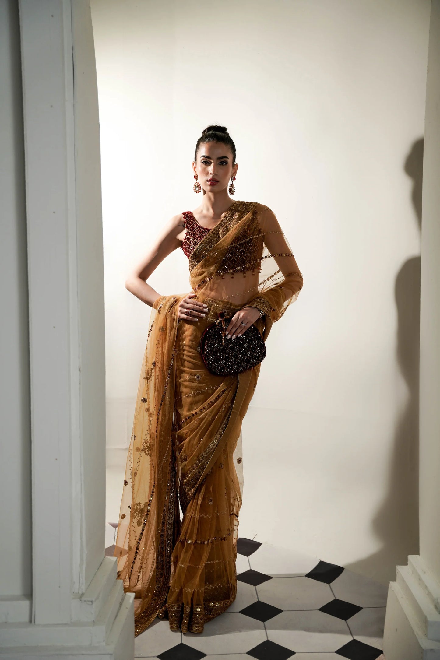 GOLD TIMELESS SAREE WEDDING EDIT 2024/2025 (NPA3-24433) | ZAIB