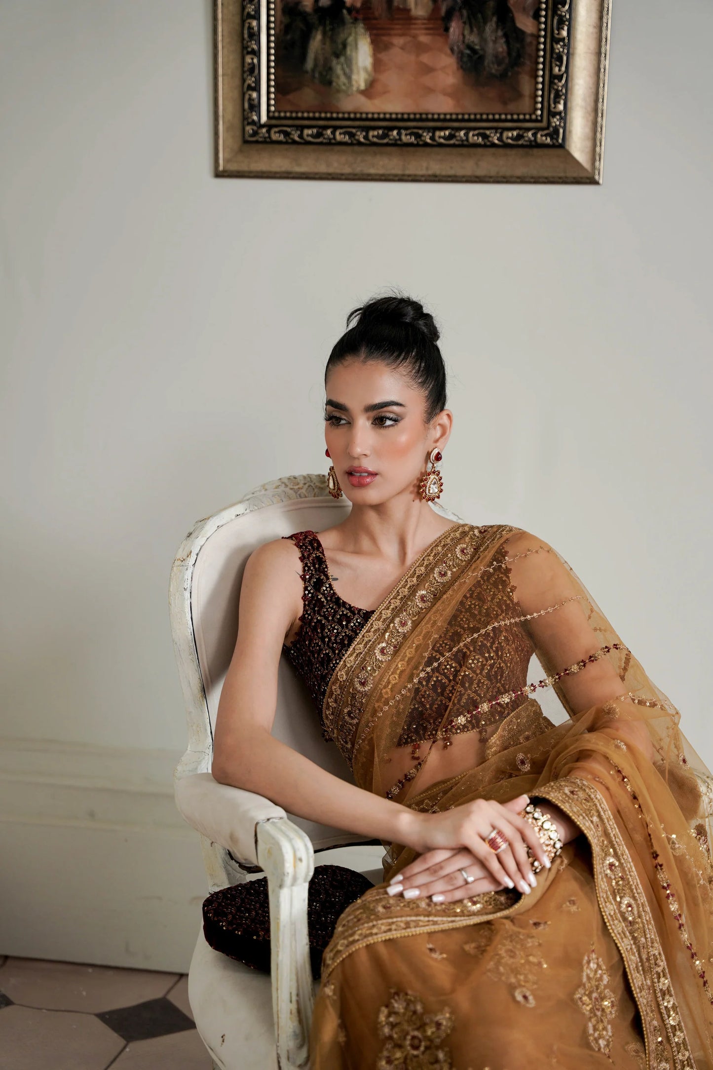 GOLD TIMELESS SAREE WEDDING EDIT 2024/2025 (NPA3-24433) | ZAIB