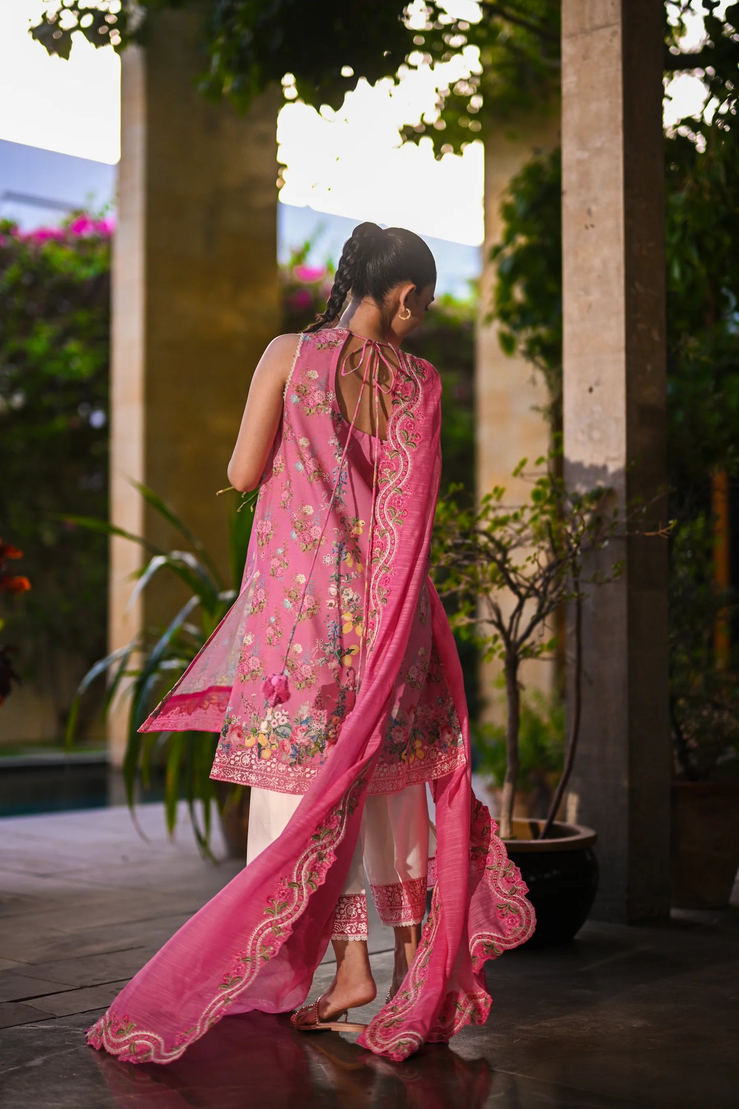 BLOOM IN MAY LUXURY PRINTED EMBROIDERED LAWN SET (NEL-25616) | ZAIB
