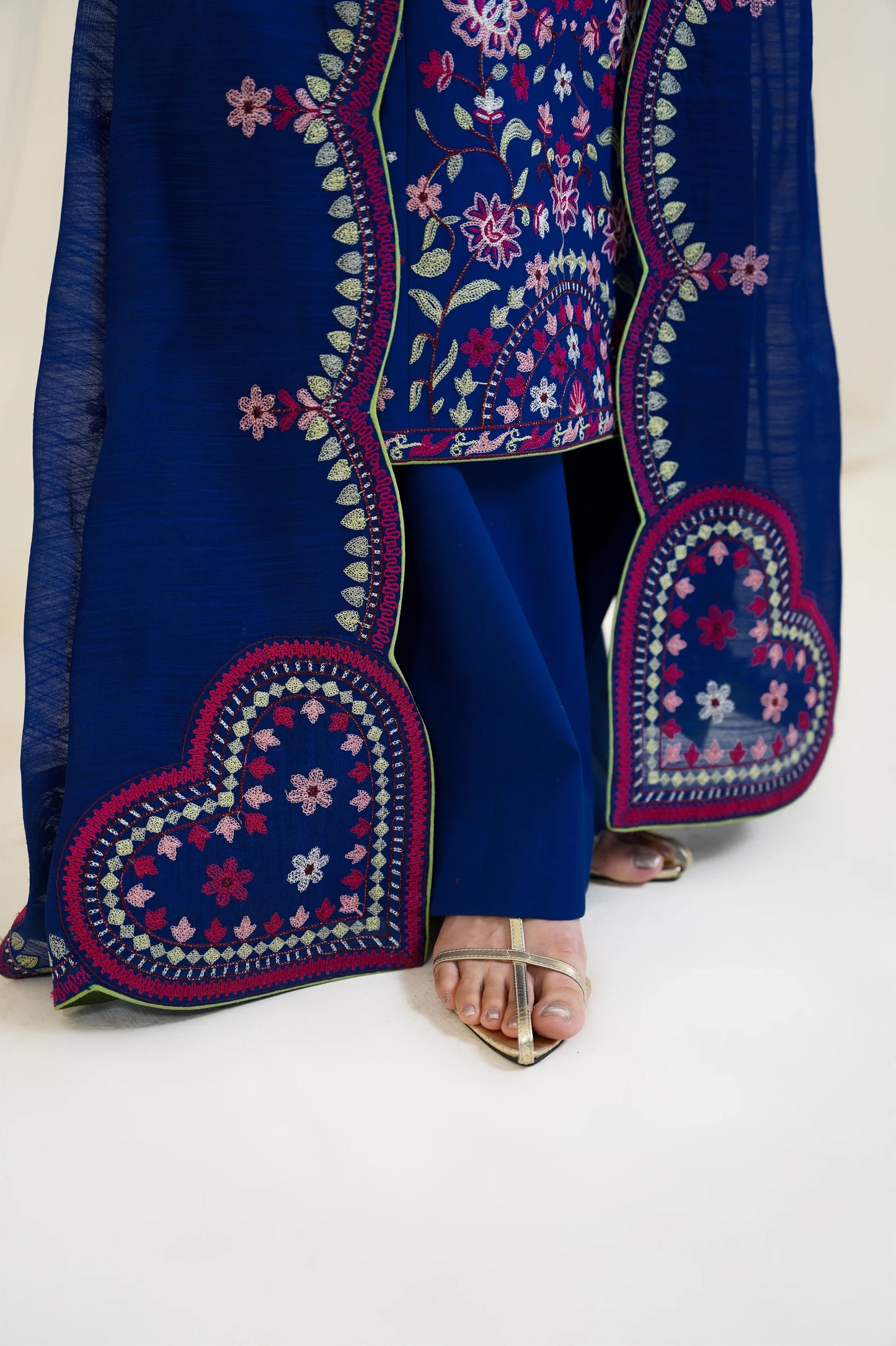 ROYAL BLUE LUXURY EMBROIDERED 3PCS SET NPA3-25424 (EID 2025 READY TO WEAR) | ZAIB