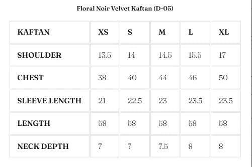 Floral Noir Velvet Kaftan (D-05) | The Overture '26 | Ammara Khan