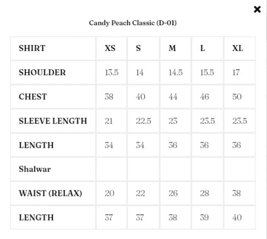 Candy Peach Classic (D-01) | Jolie Lawn Pret '26 | Ammara Khan