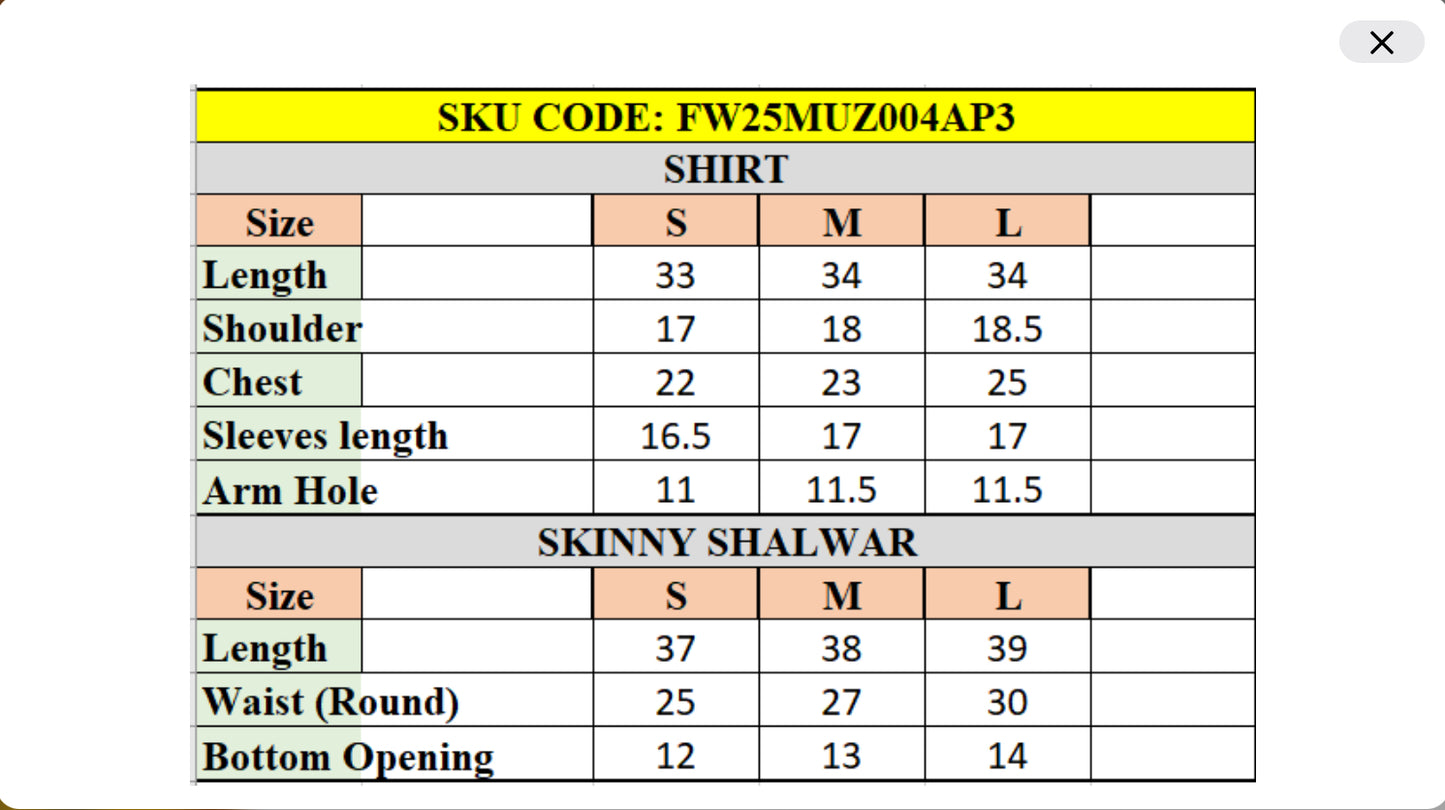 FW25MUZ004AP3 | EID EDIT ‘26 | SANA SAFINAZ