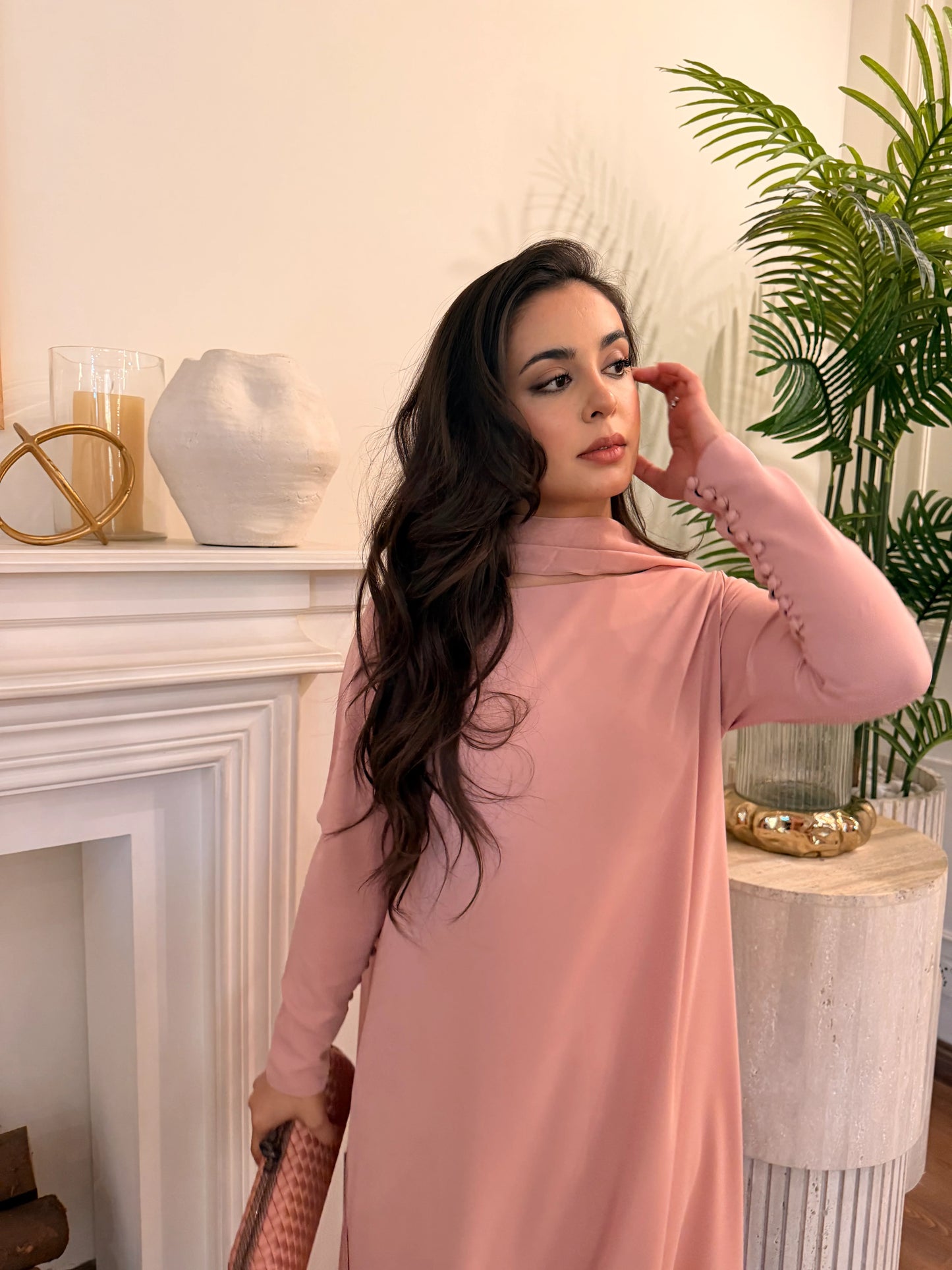 PINK BUTTONED SET | Sak Atelier