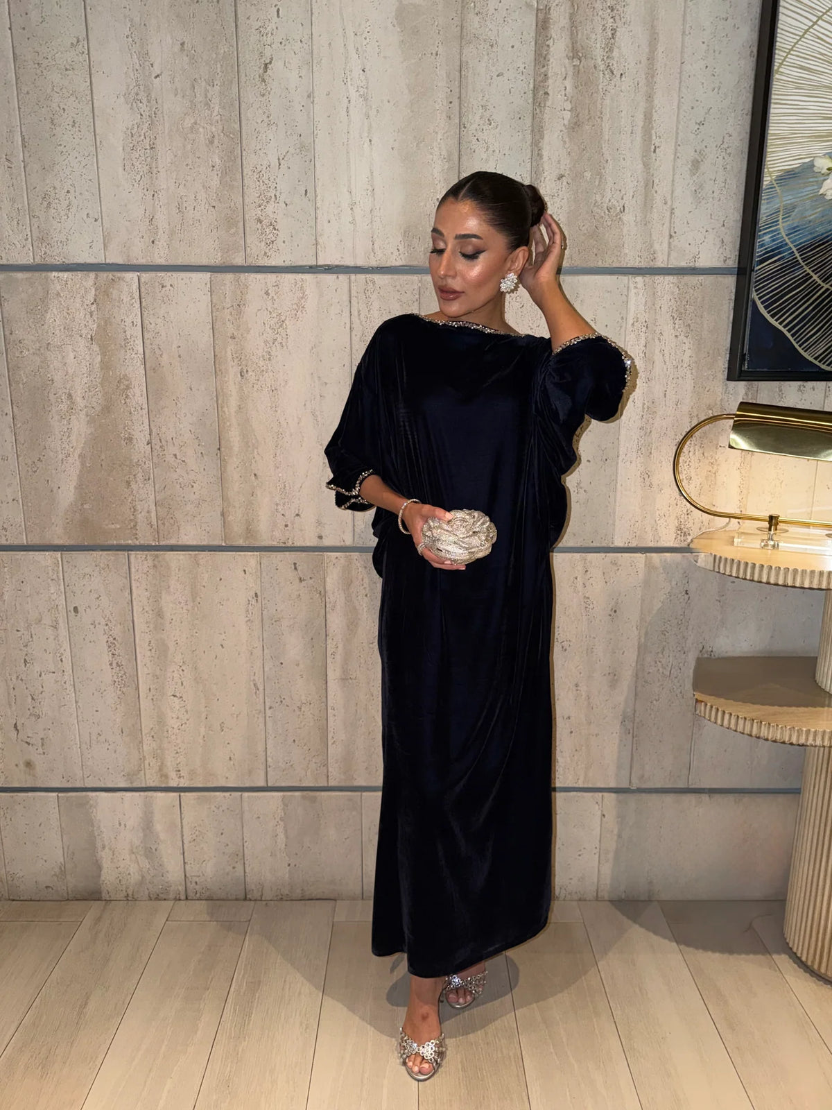 NAVY KELLY KAFTAAN | NEW IN | SAK ATELIER