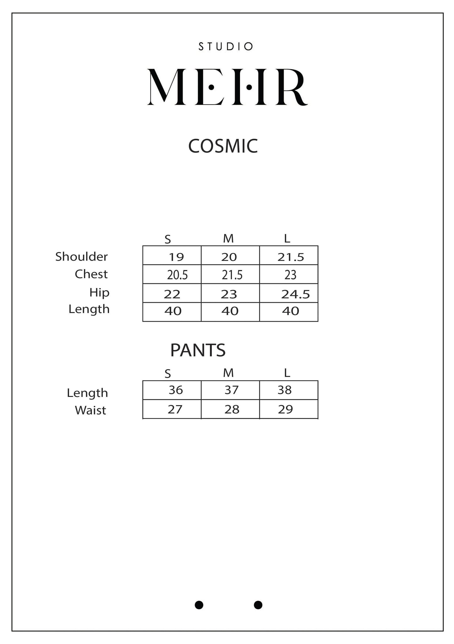COSMIC MATCHING SET | Studio Mehr