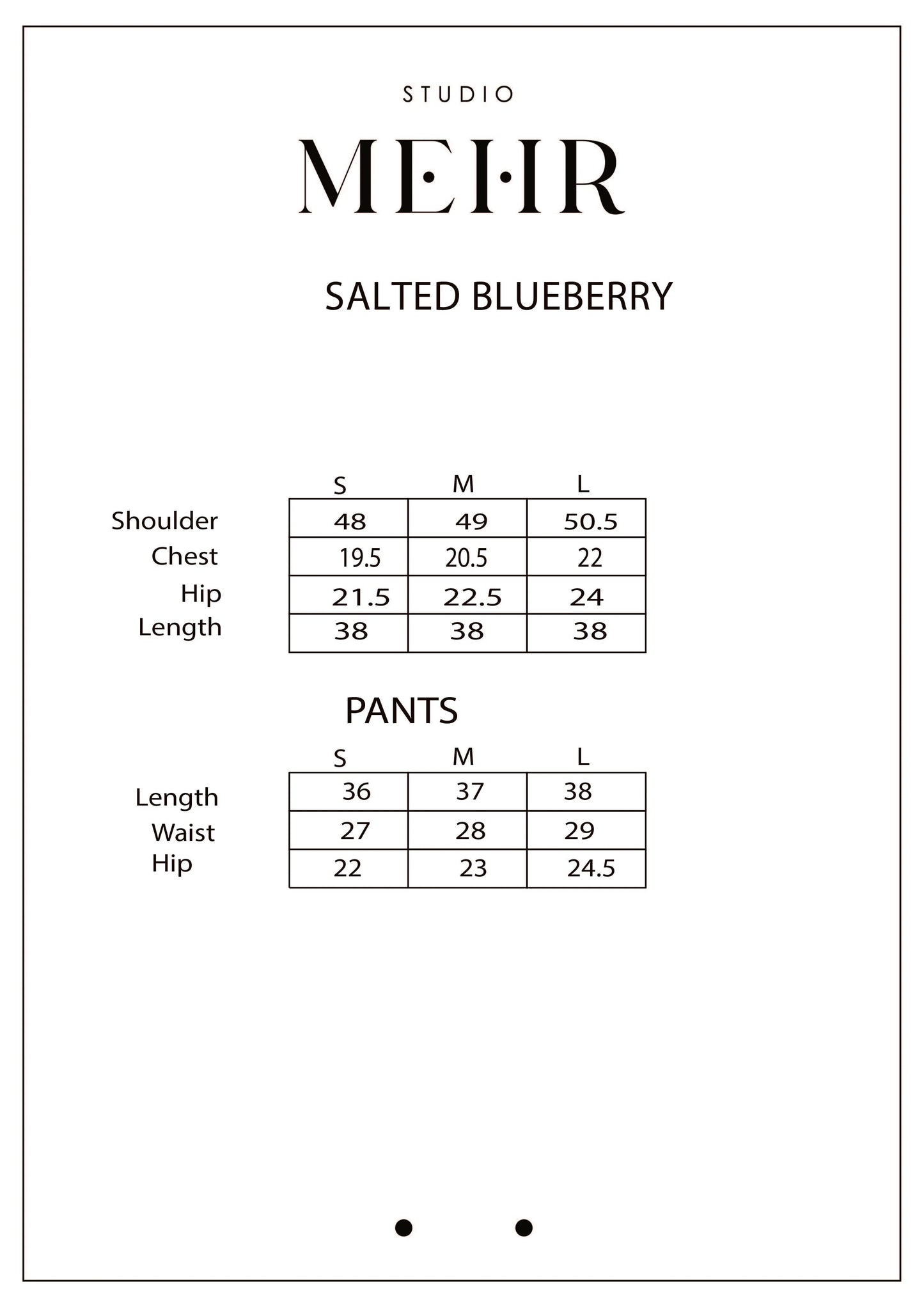 SALTED BLUEBERRY MATCHING SET | Studio Mehr