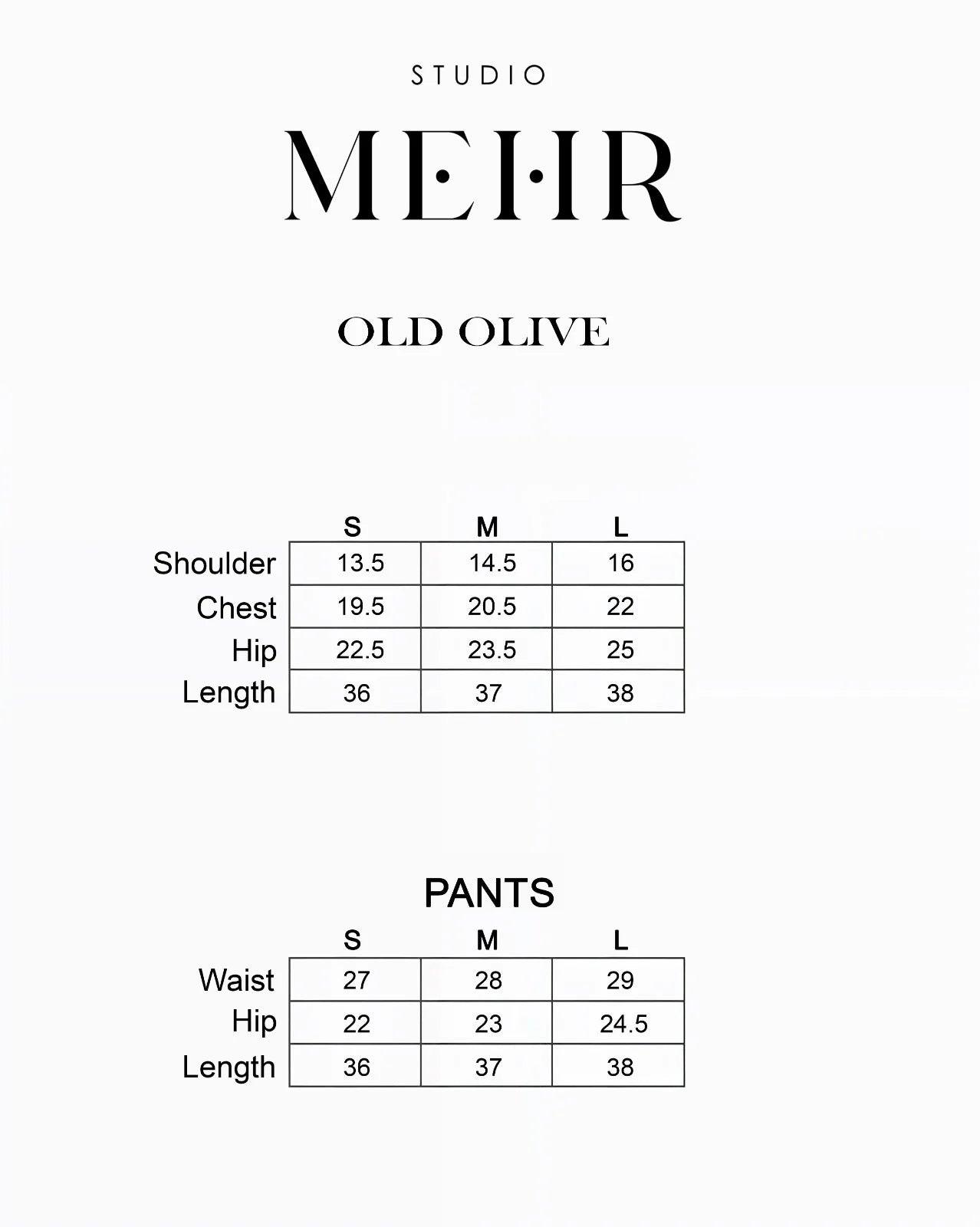 OLD OLIVE | Studio Mehr