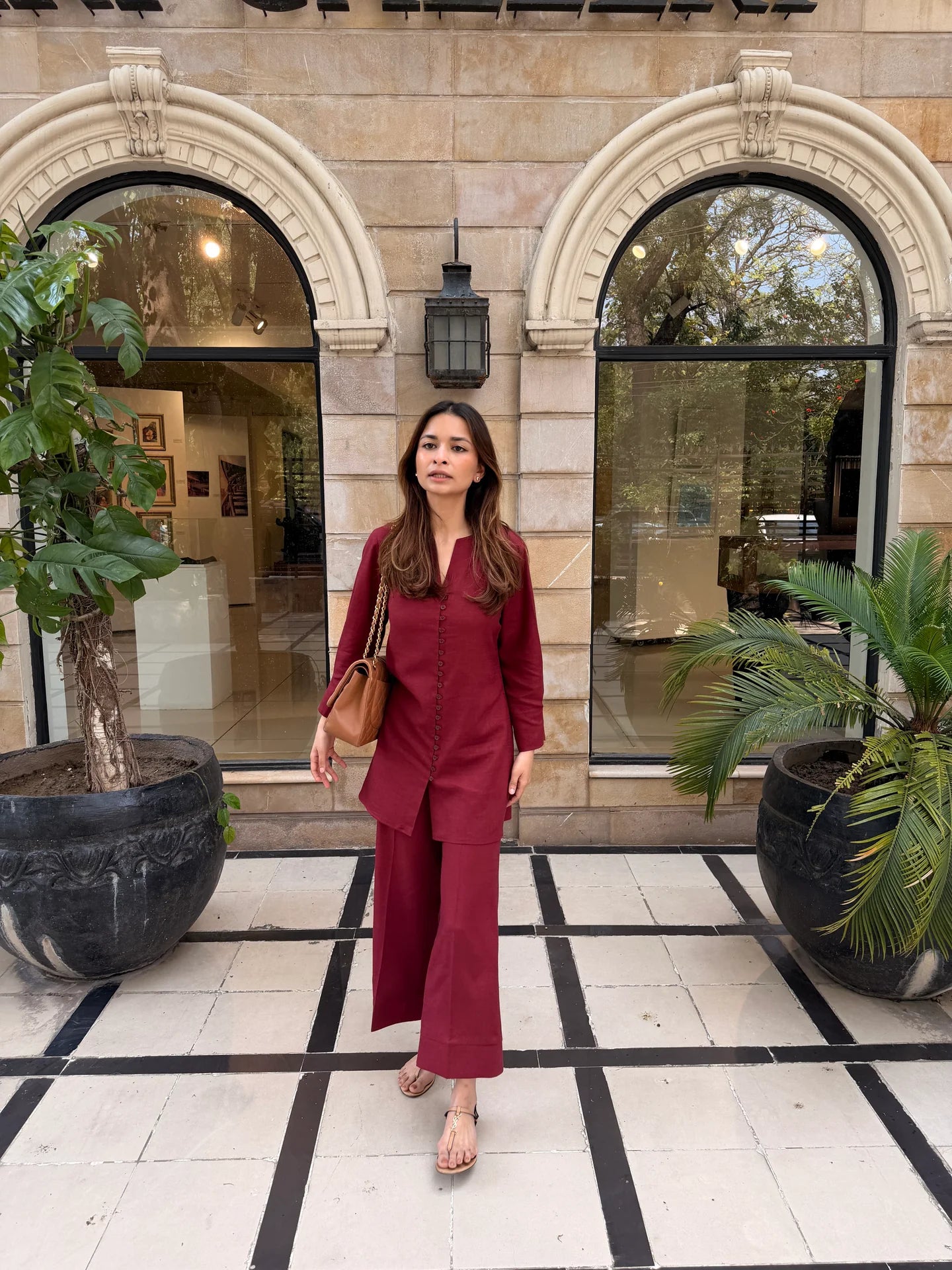 Wine Red Parker Set | Sak Atelier