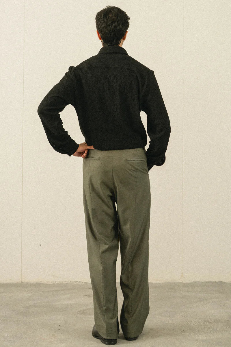Black Tropical Casual Shirt | REPUBLIC MENSWEAR