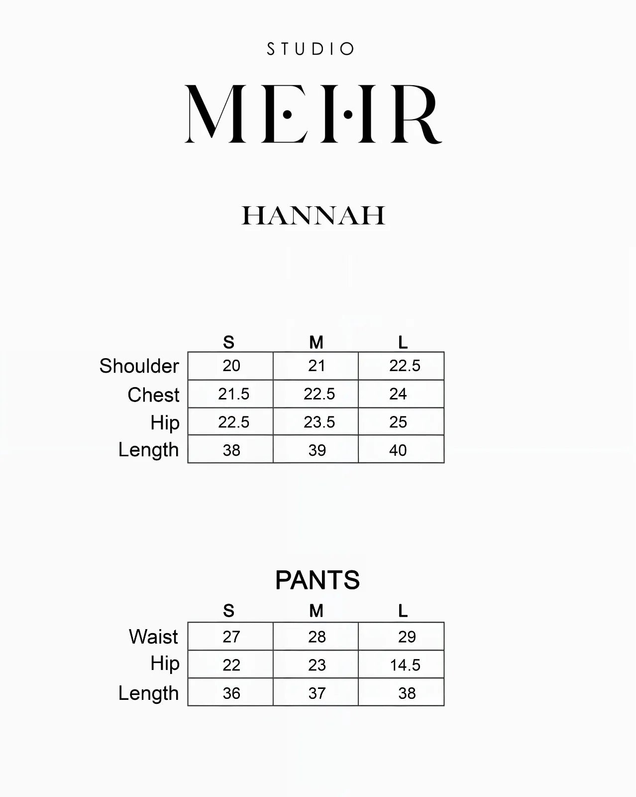 HANNAH | Studio Mehr