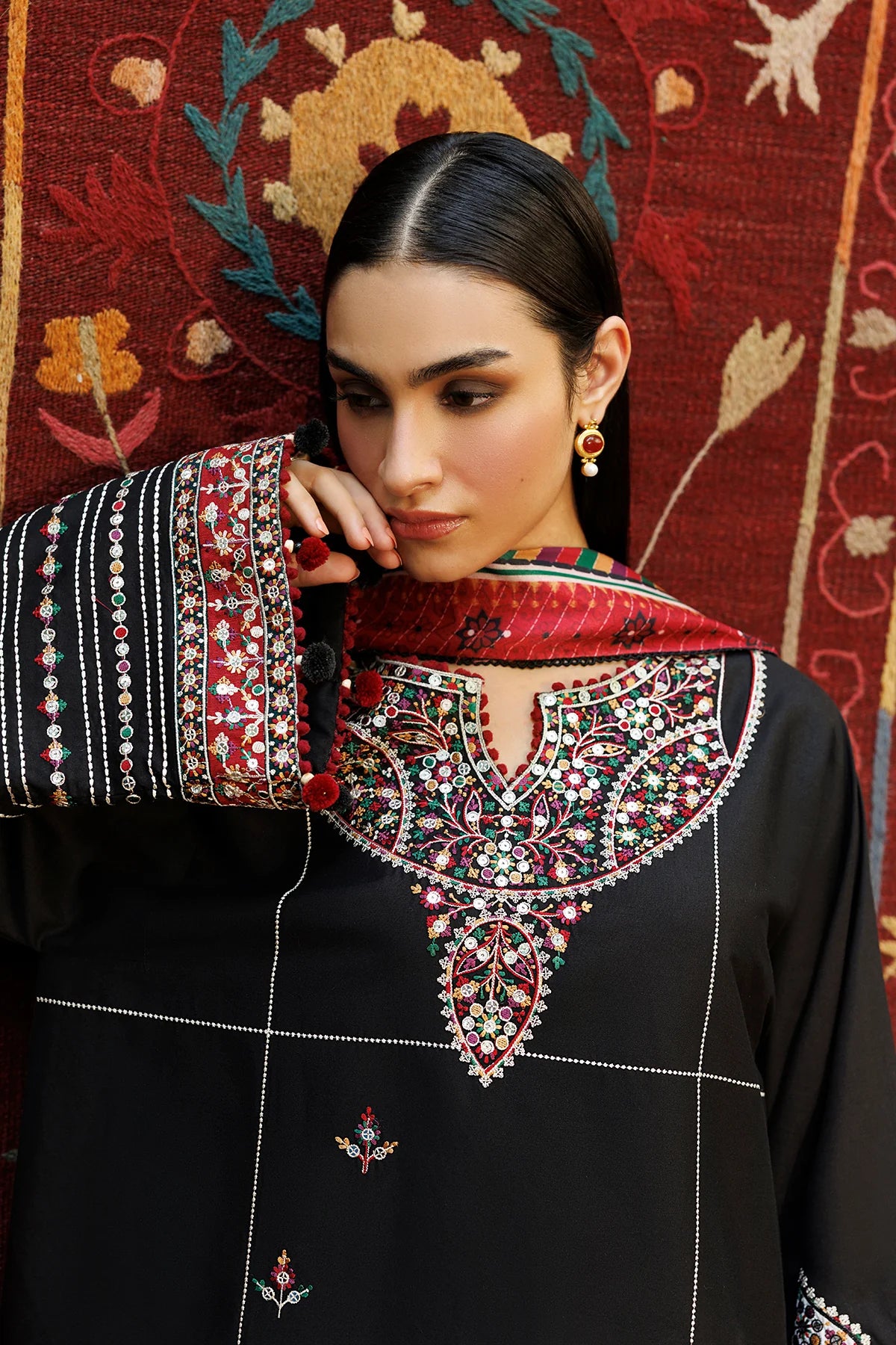 EMBROIDERED PREMIUM VISCOSE UW-0265 | Unstitched | Jazmin
