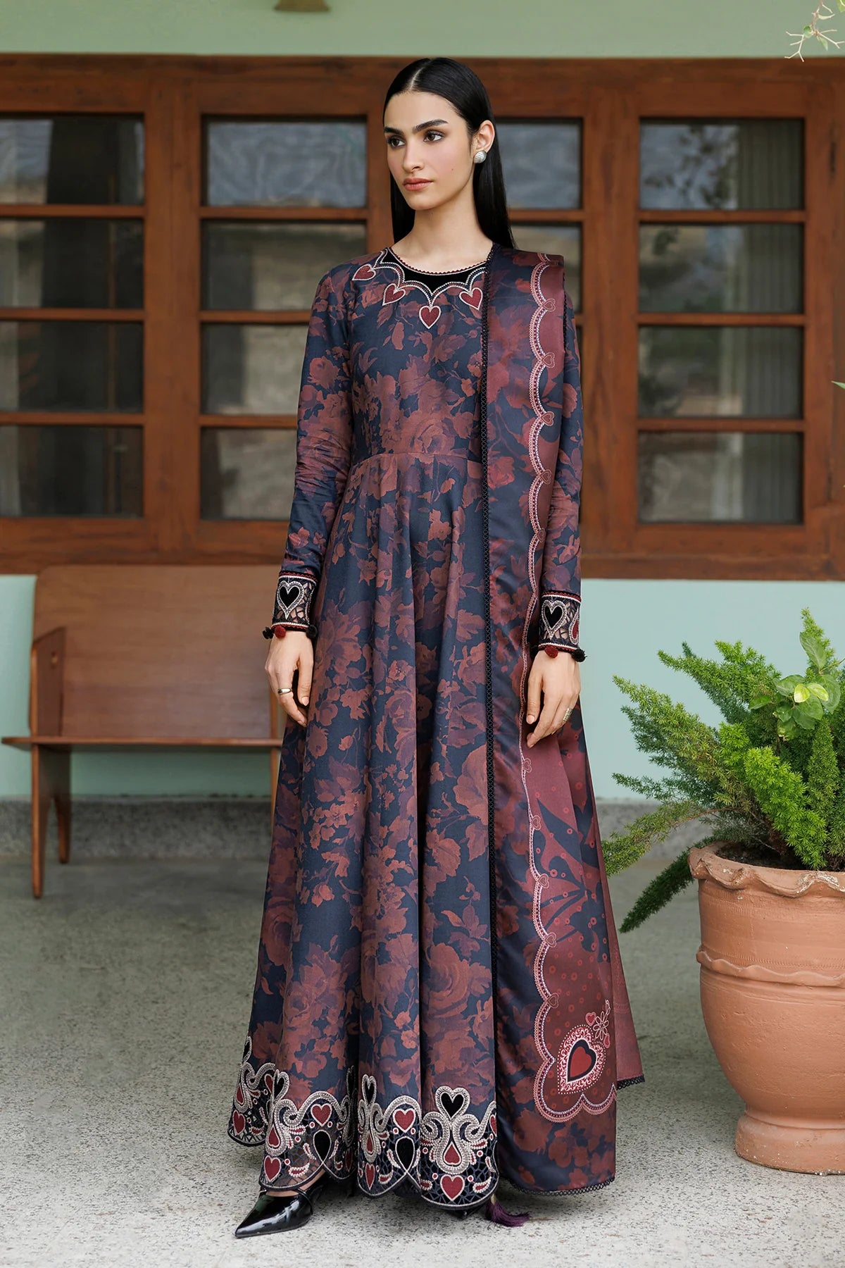 EMBROIDERED PREMIUM VISCOSE UW-0263 | Unstitched | Jazmin