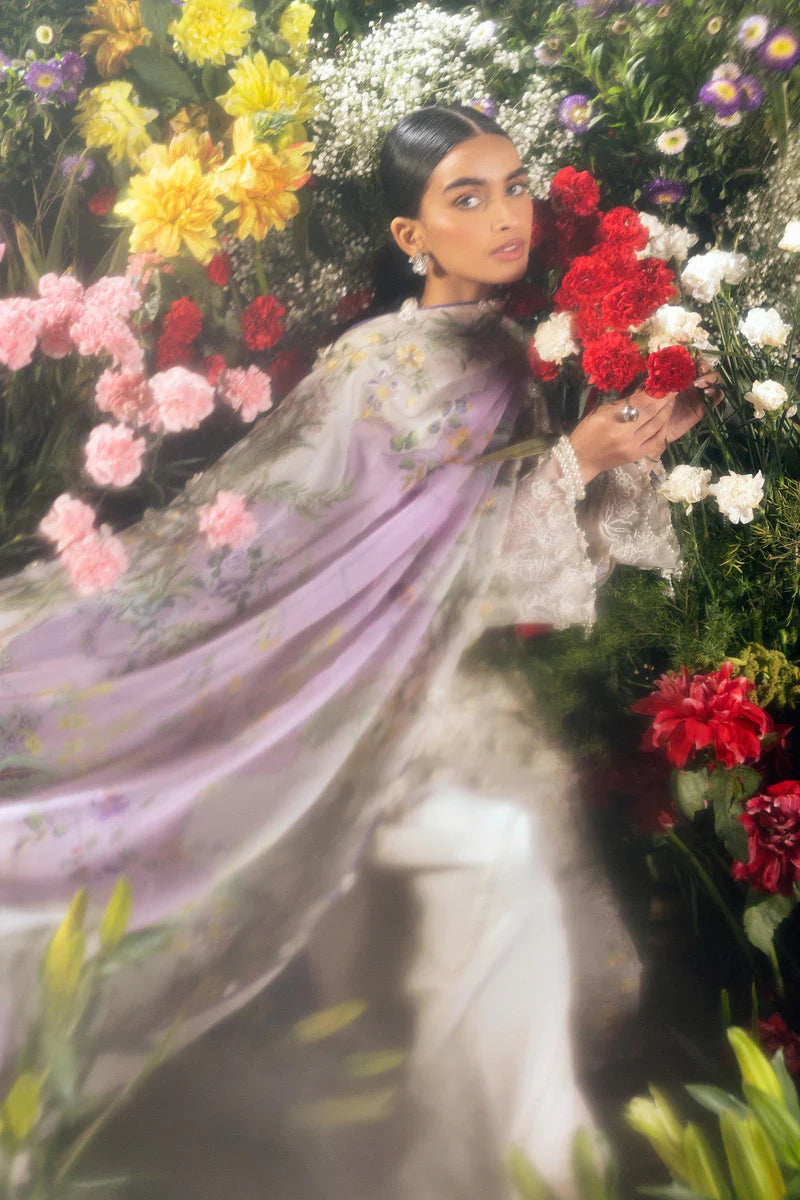 (L261-008-CL) | Unstitched Luxury Lawn '26 | SANA SAFINAZ