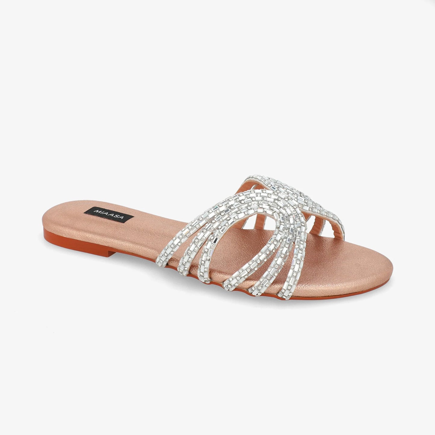 Zee Crystal - Rose Gold | Miaasa | Footwear
