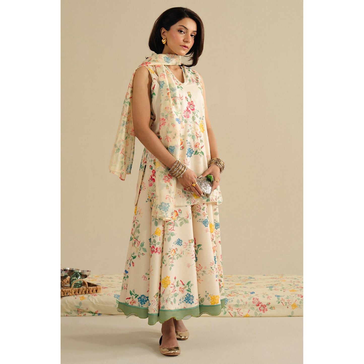 SPANISH CREAM OUTFIT | DYOT | Monsoon' 25