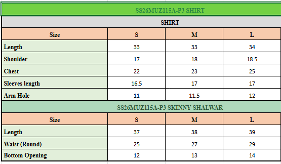 SS26MUZ115AP3 | New Arrivals | Sana Safinaz