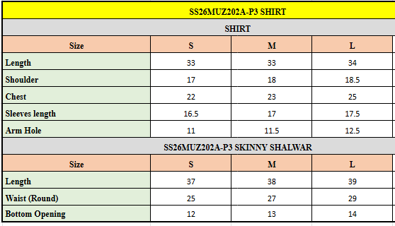 SS26MUZ202AP3 | New Arrivals | Sana Safinaz
