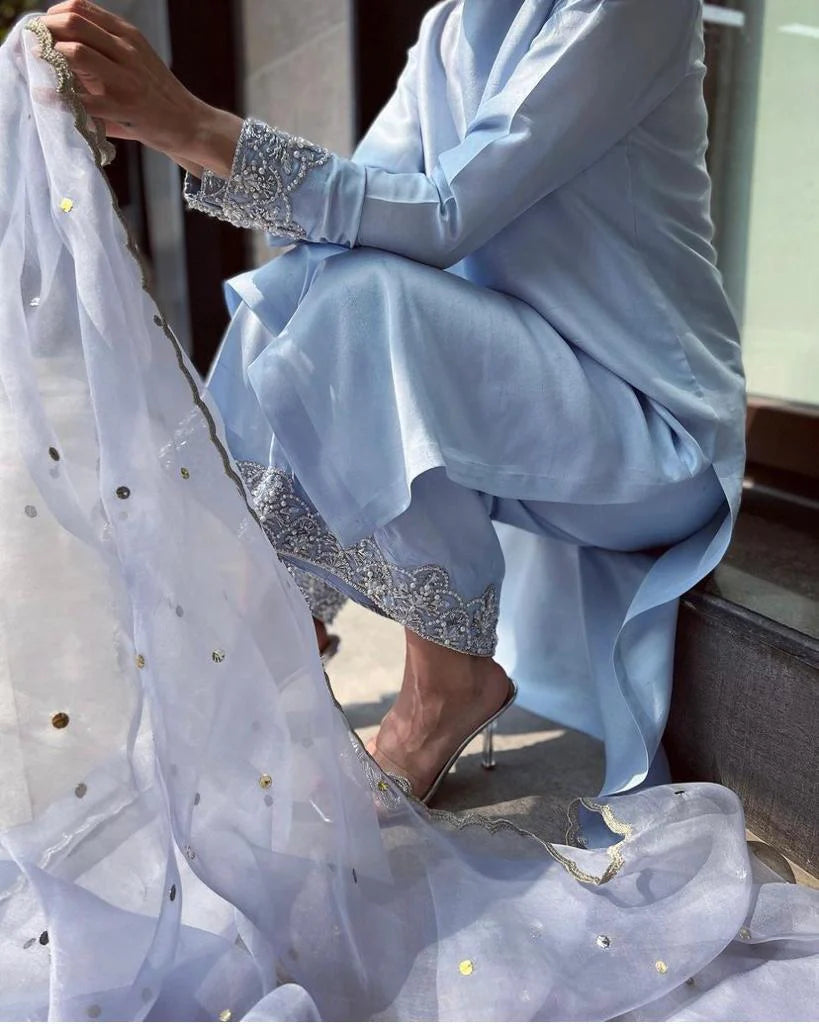POWDER BLUE LYLA FORMAL | SAK ATELIER
