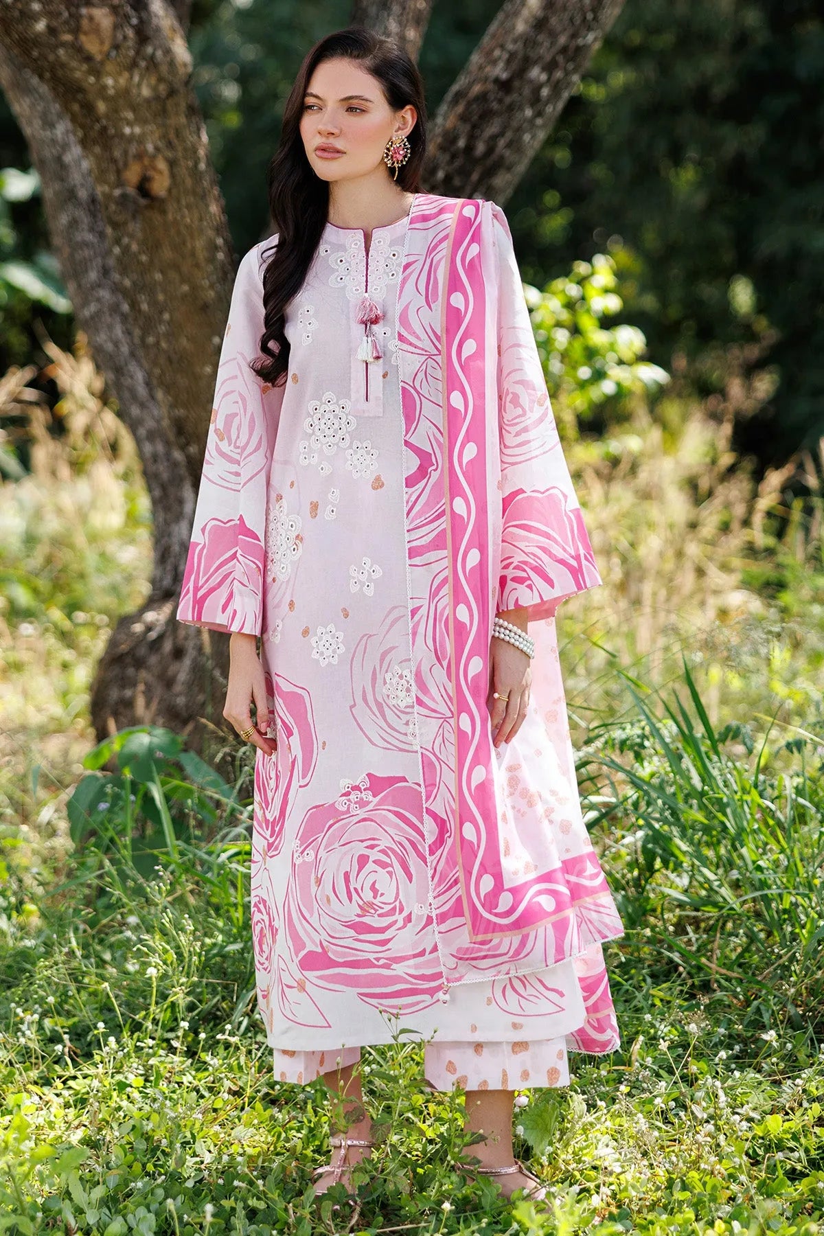 Embroidered Lawn USE-9296 | Unstitched Summer '26 | Jazmin