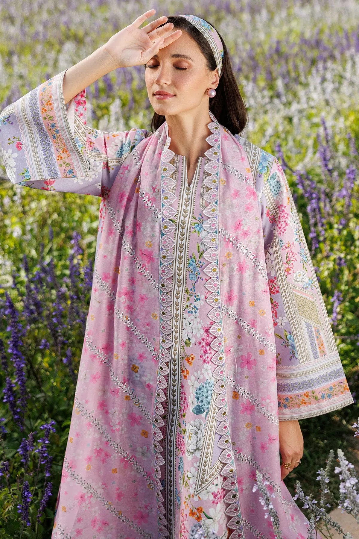 Embroidered Lawn USE-9300 | Unstitched Summer '26 | Jazmin