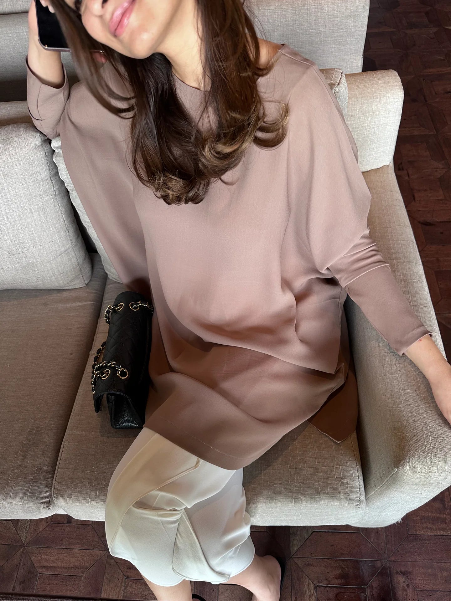 TAUPE LAURIE TUNIC | Sak Atelier